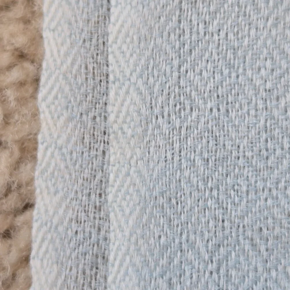 NWOT Cashmere Scarf GOLD & Blue